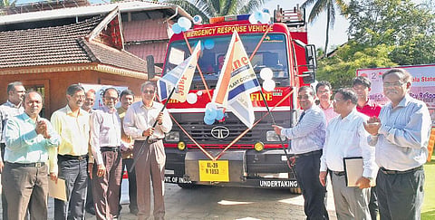 IOC officials flag off the new Emergency Response Vehicle