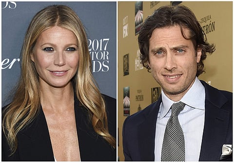 Actor Gwyneth Paltrow and writer-producer Brad Falchuk (FIle photo | AP)