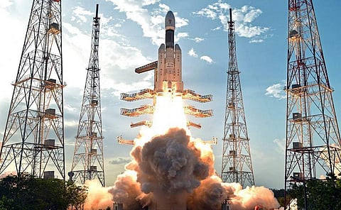 In this file image, ISRO launches India's heaviest rocket GSLV-Mk III along with a communications satellite GSAT-19 on 06 June 2017 from Satish Dhawan Space Centre in Sriharikota, AP. (File | PTI)