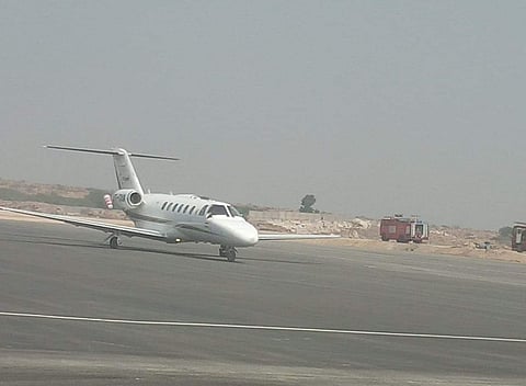 Turbo Airlines company conducted Trial Run at the new Orvakal Airport which will be inaugrated tomorrow. (Photo|EPS)