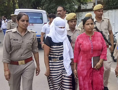 UP law student taken into custody by the SIT on charges of alleged extortion and blackmail in Shahjahanpur Tuesday September 24, 2019. (Photo | PTI)