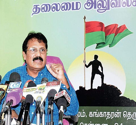 Puthiya Tamilagam leader K Krishnasamy. File Photo