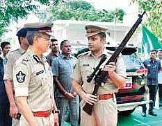 Andhra Pradesh DGP and Prakasam SP Siddharth Kaushal (Photo |EPS)
