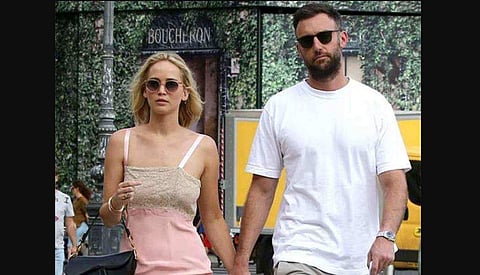 Academy Award-winner Jennifer Lawrence and fiance Cooke Maroney. (Photo | Twitter)