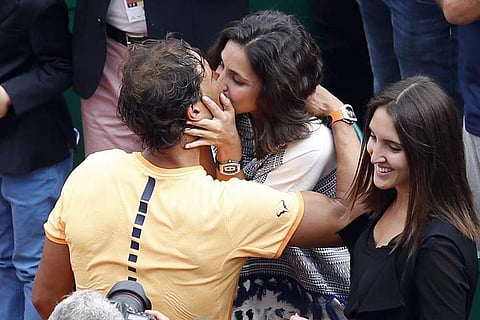 Spain's Rafael Nadal met his wife through his younger sister Maribel, a childhood friend of Perello. (Photo | AFP)