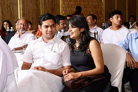 Hibi Eden and wife Anna Linda Eden (Photo | Facebook)