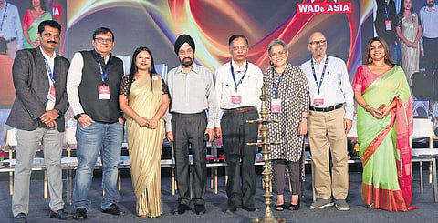 Inauguration ceremony of WADE Asia with Vertica Dvivedi, Founder of WADE, and artist Brinda Miller