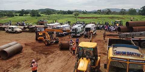Rescue operations continue to retrieve two-year-old Sujith. (Photo| EPS)