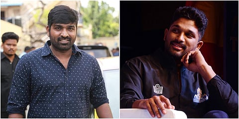 Actors Vijay Sethupathi and Allu Arjun. (Photos | File)