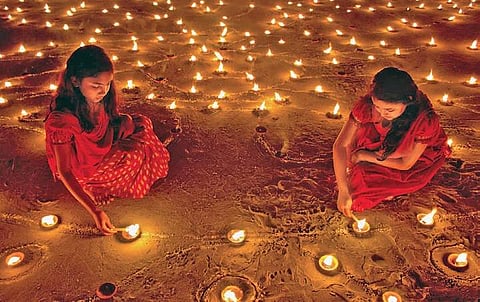 Strolling through Bengaluru post-Deepavali