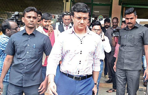 Sourav Ganguly at National Cricket Academy in Bengaluru on Wednesday | Shriram BN