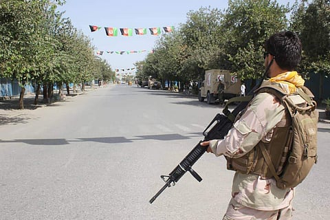 Afghan security forces stand guard during a fight against Taliban fighters in Kunduz province north of Kabul, Afghanistan (File Photo | AP)