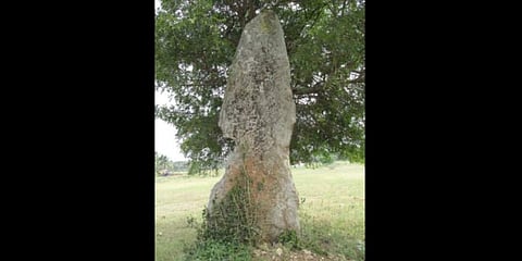 The 2,000-year-old menhir in Udumalaipet