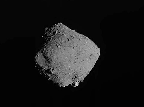 This image released on Wednesday, Nov. 13, 2019, by the Japan Aerospace Exploration Agency (JAXA), shows asteroid Ryugu taken by Japan’s Hayabusa2 spacecraft. (Photo | AP)