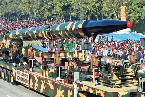 File photo of Agni-II missile during Republic Day parade in New Delhi (Photo | EPS)