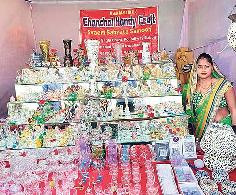Surendra Kumar (28) of Firozabad said the products are priced between Rs 40 and Rs 6,000 depending on size and intricate work.