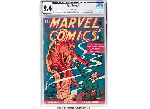 A copy of Marvel Comics No. 1, the 1939 comic book considered the ‘Big Bang’ of the Marvel Comics Superhero Universe. (Photo | AFP)