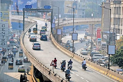 Punjagutta flyover. (Photo | S Senbagapandiyan)
