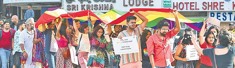 Rainbow of pride descends upon town