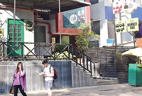 Monkey Bar, a pub in Indiranagar, shut down on Monday, leaving its employees out of jobs. It is the third big watering hole to down its shutters. (Photo | Vinod Kumar T, EPS)