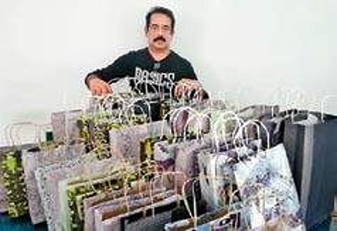 Sham Mon with his Pabric bags