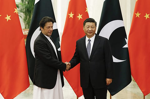 Chinese President Xi Jinping with Pakistan Prime Minister Imran Khan (File Photo | AP)
