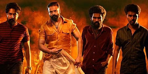 A still from Jayasurya-starrer 'Thrissur Pooram'.