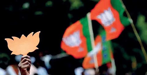 Representational image of BJP flags, cut outs (File Photo)