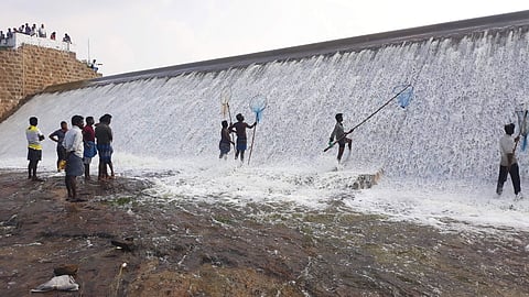 Construction of the Aathupalayam Dam began in 1980 and ended in 1990.