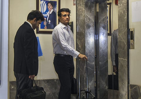 BCCI president Sourav Ganguly arrives at BCCI office for the Board s Annual General Meeting in Mumbai Sunday Dec. 1 2019. (Photo | PTI)