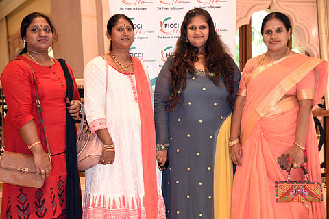 Shruti Mittal (in grey) with participants of cooking contest. (Photo | Nagaraja Gadekal, EPS)