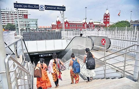 Commutors using the new sub-way connects from Hutton bridge to Chennai Central on Tuesday | P JAWAHAR