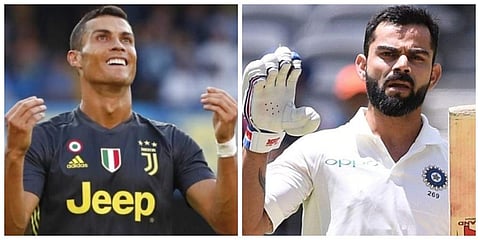Cristiano Ronaldo (L) and Virat Kohli (Photos | Agencies)