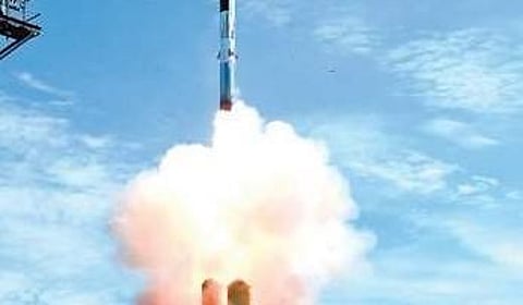 BrahMos missile being test fired off Odisha coast on Monday