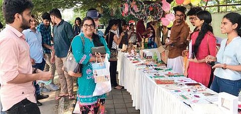 The stalls set up by students of ASADI at the Christmas sale