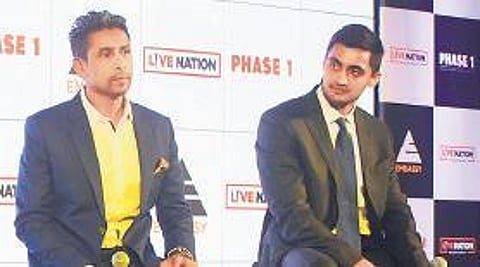Oum Pradutt (left) and Aditya Virwani at the announcement of the plan