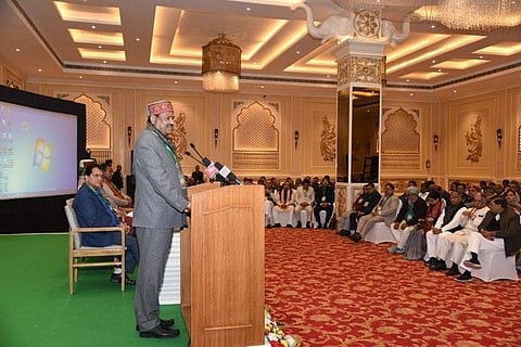 Lok Sabha Speaker Om Birla at 79th conference of presiding officers of legislative bodies of India in Dehradun. (Photo | Twitter)