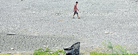 Adambakkam lake, which falls on National Highway 2