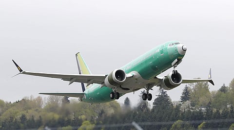 In this April 10, 2019, file photo a Boeing 737 MAX 8 airplane takes off on a test flight at Boeing Field in Seattle. (File | AP)