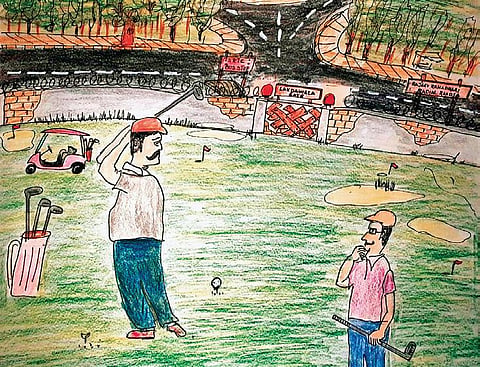 The sketches prepared by activist S Chandrasekhar describing various issues faced by the residents of the Secunderabad Cantonment area