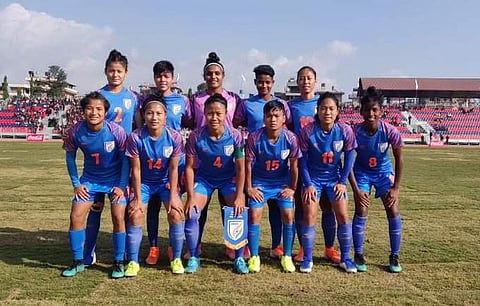Indian football team. (Photo | Twitter/ @IndianFootball)