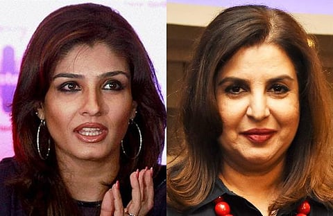 Raveena Tandon (L) and Farah Khan (File photo| Agencies)