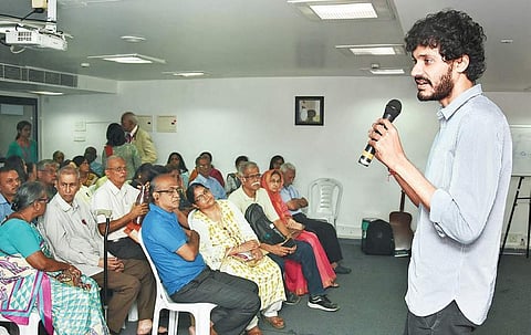A music therapy session was held at Kauvery Hospital for dementia patients Ashwin Prasath