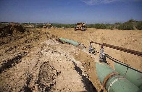 AP file image of pipelines to carry gas used for representational purpose only