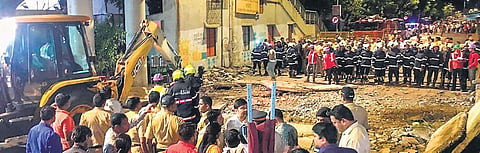 A pedestrian overbridge collapsed in Mumbai on March 14, killing six people and injuring more than 25. | Express