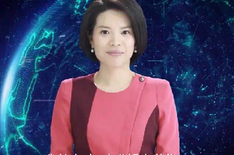 Xinhua has given life to 'Xin Xiaomeng' in collaboration with Chinese search engine company Soguo. (Photo | Twitter)