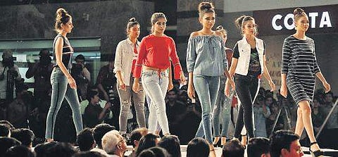Models walk the ramp during the previous edition of Lulu Fashion Week