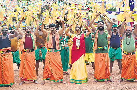 A still from Vidharth-starrer 'Aayiram Porkaasugal'.