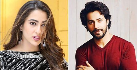 Sara Ali Khan and Varun Dhawan. (Photo | FB)