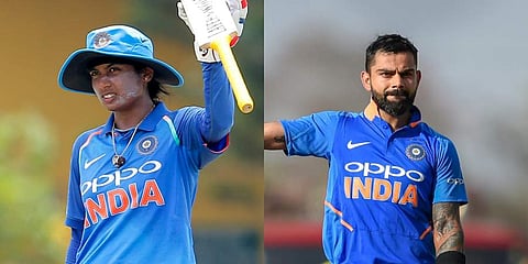 India men’s captain Virat Kohli and women’s ODI skipper Mithali Raj. (File Photo | PTI)